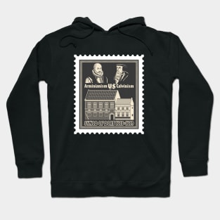 Reformed christian art. Dort synod of 1618. Arminians vs. Calvinists. Hoodie